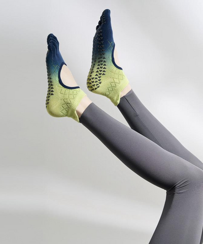 Reformer Pilates Socks - Blue / Green
