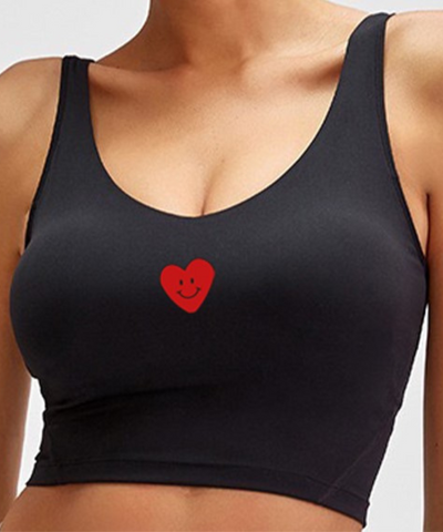 DANA Be Gentle With Your Heart  Sports Bra - Black