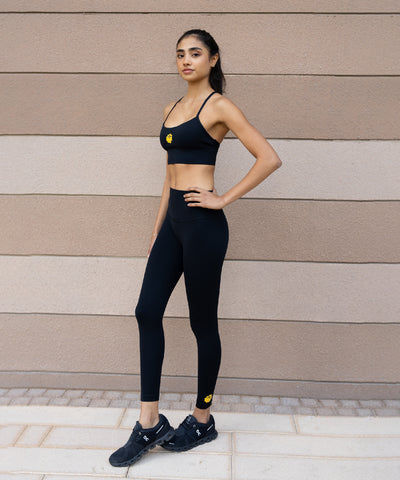 Main character energy Sports Bra - Black