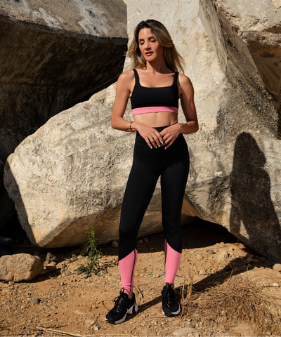 KIKA Nirvana Leggings - Black  &  Pink