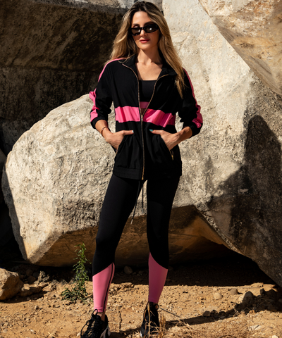 KIKA Nirvana Leggings - Black  &  Pink